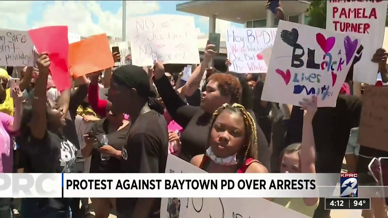 Protest against Baytown PD over arrests
