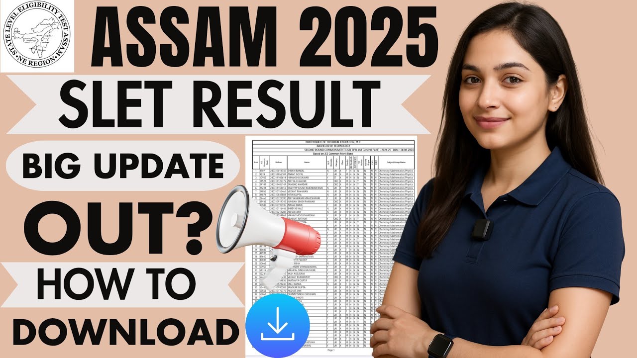 assam slet result 2025 | slet result 2025 | assam state level eligibility test result 2025