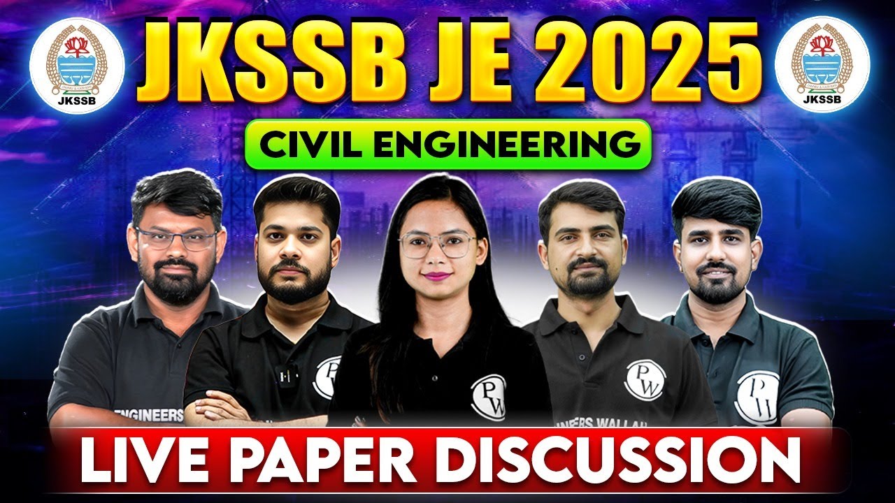 JKSSB JE 2025 Civil Paper Analysis 🔥 | JKSSB JE 2025 Complete Paper Solution | Engineers Wallah