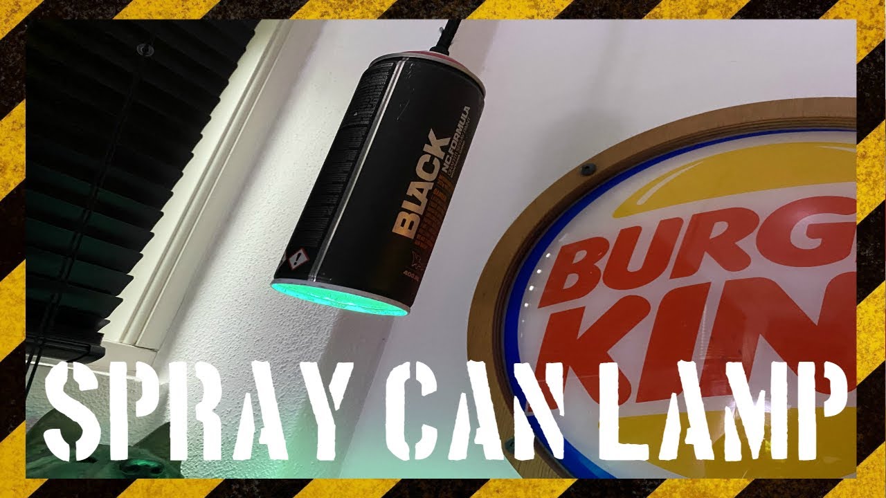 Spray can lamp