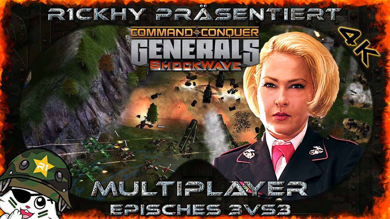 Let´s Play C&C Generals Zero Hour Shockwave 📢 Jok, N8, R1 VS Vik, IDC, SCO - 3vs3 Multiplayer #13