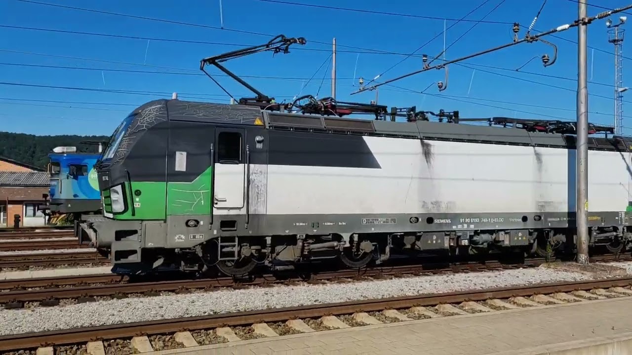 Enna trans Siemens Vectron dolazak i odlazak iz kolodvora Ogulin na putu za Šoiće 