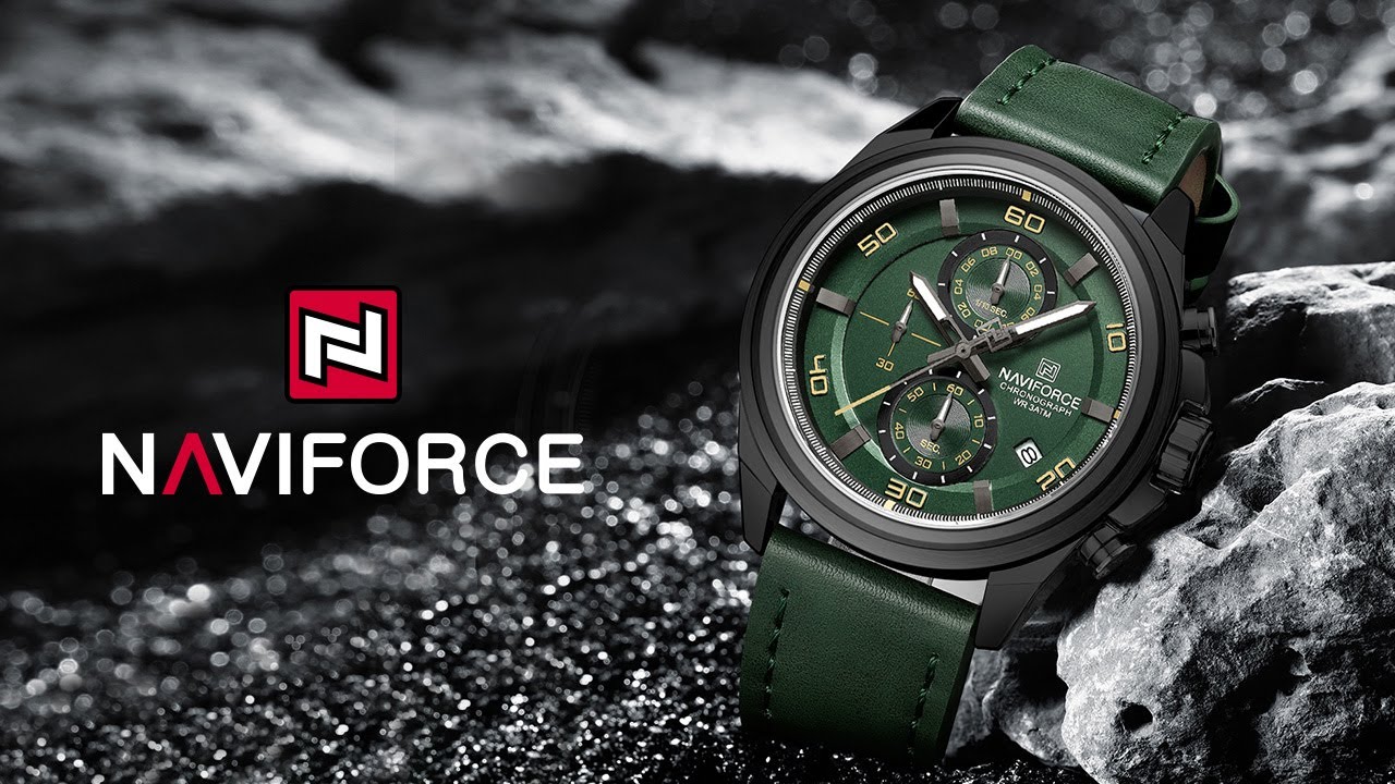 LATEST DESIGN OF 2025 MAR | NAVIFORCE NF8075 Quartz Chronograph Watch – Military-Inspired Precision!