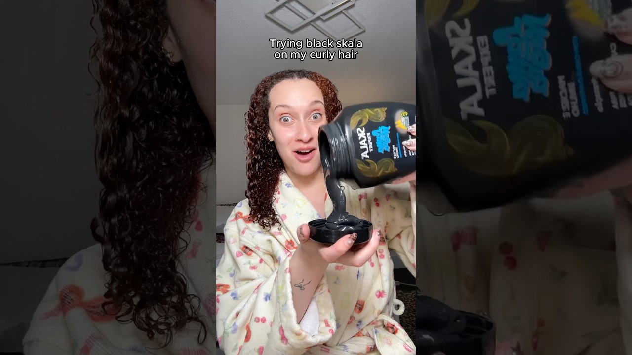 TRYING BLACK SKALA ON MY 3C CURLS!! #curlyhair #hairstyletutorial