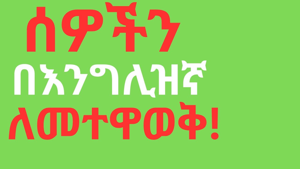 የቢሮና የሥራ ቦታ እንግሊዝኛ | ክፍል 4 - Meeting English Conversation