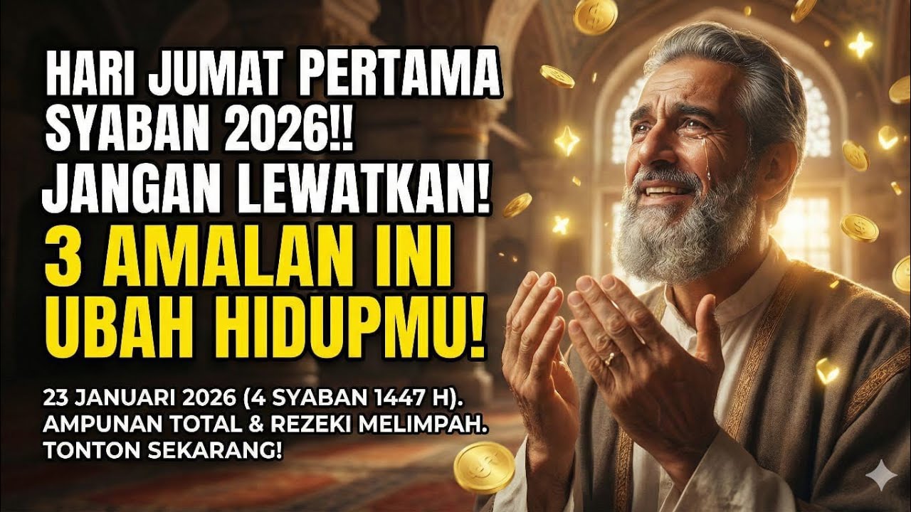 HARI JUMAT PERTAMA BULAN SYABAN 2026‼️Kerjakan 3 Amalan Ini Untuk Ampunan & Rezeki