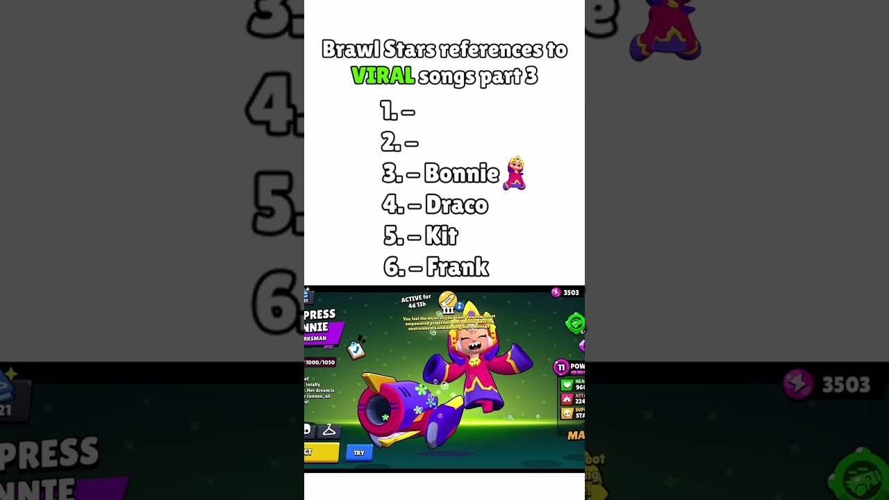 Brawl Stars references to VIRAL songs pt. 3|#brawlstars