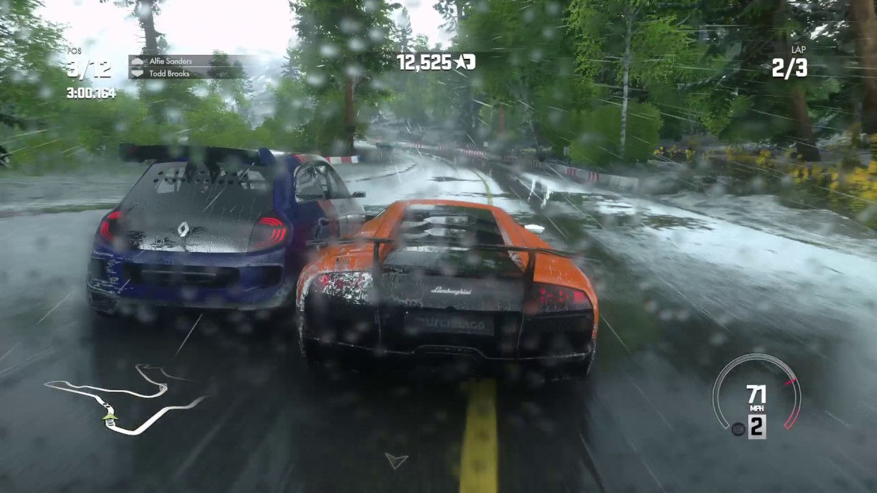 DRIVECLUB PS4 Pro Gameplay 1080p - Lamborghini MURCIÉLAGO along with Rain Physics