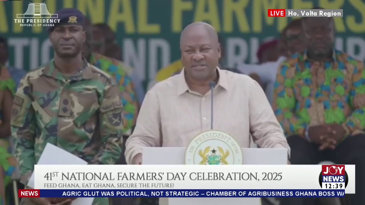 2025 Farmers’ Day: Pres Mahama Calls on Ghanaians to Invest in Farming, Secure Ghana’s Food Future