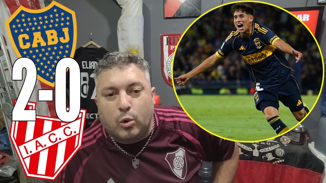 BOCA JUNIORS 2 vs INSTITUTO 0 REACCION DEL HINCHA DE RIVER