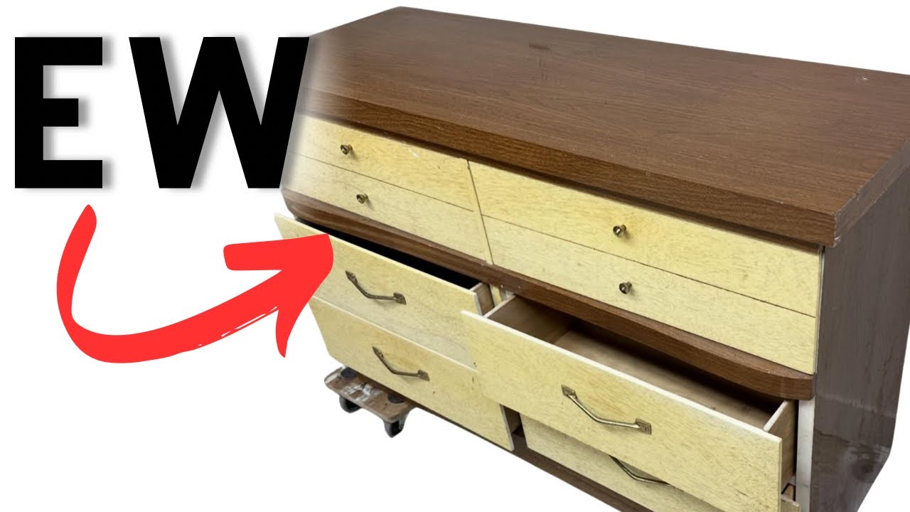TRASHED & FILTHY: Unbelievable Laminate Dresser MAKEOVER