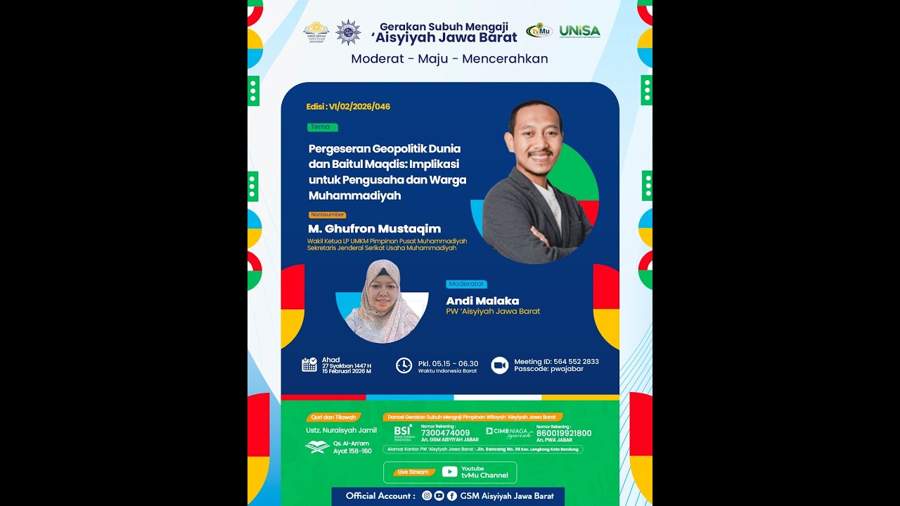 GSM | Pergeseran Geopolitik Dunia & Baitul Maqdis: Implikasi untuk Pengusaha & Warga Muhammadiyah