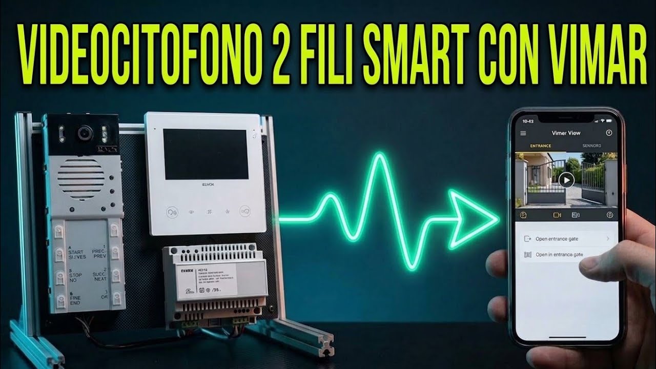 VIDEOCITOFONO 2 FILI VIMAR CON UNITA' INTERNA WIFI APP VIEW (Collegamento)