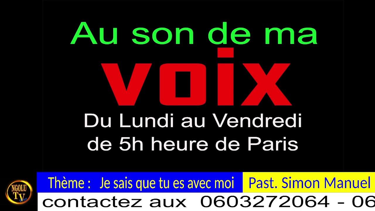 🔴AU SON DE MA VOIX | Je sais que tu es avec moi  | Past. Simon Manuel
