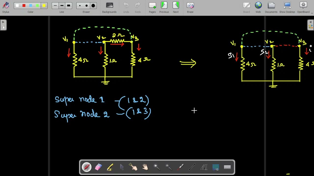 Problem 3.20 - Nodal analysis with 2 super nodes- Fundamentals of Electric Circuits
