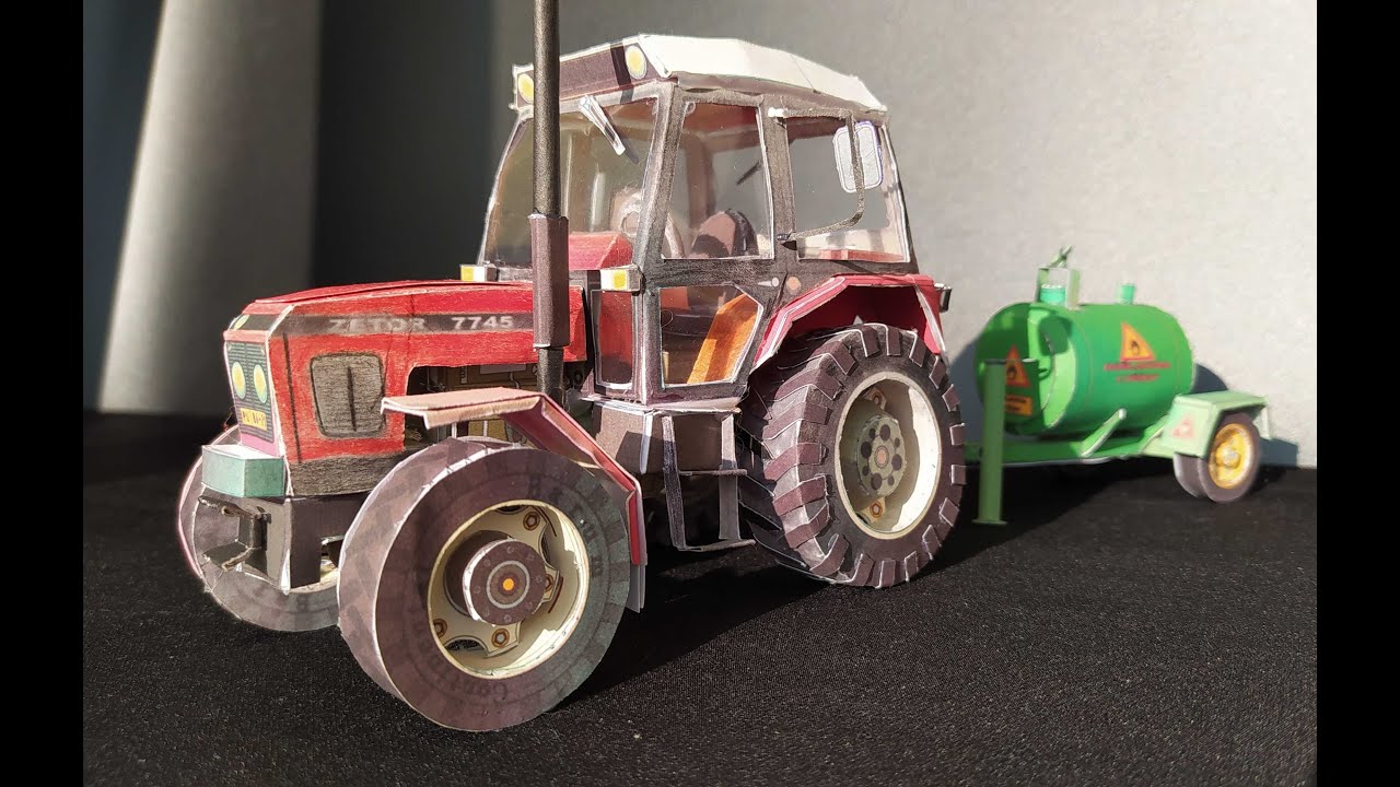 How to Make A Tractor Zetor 7745 At Home  Amazing  DIY Toy 3D