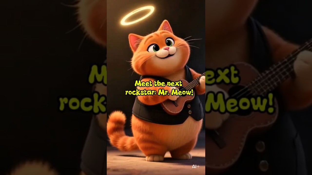 My Cat Just Played Guitar 🎸🐱 #GuitarCat #MusicCat #FunnyCats #OrangeCat #CutePets