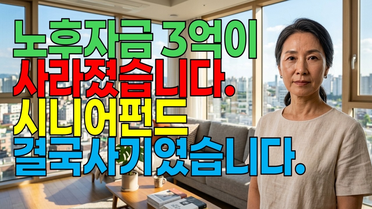 노후자금 3억이 사라졌습니다. 시니어펀드가 결국 사기였습니다.  #은퇴생활 #은퇴이야기 #퇴직후생활 #퇴직연금 #오디오북 #감동사연 #드라마 #감동사연 #재테크 #펀드투자