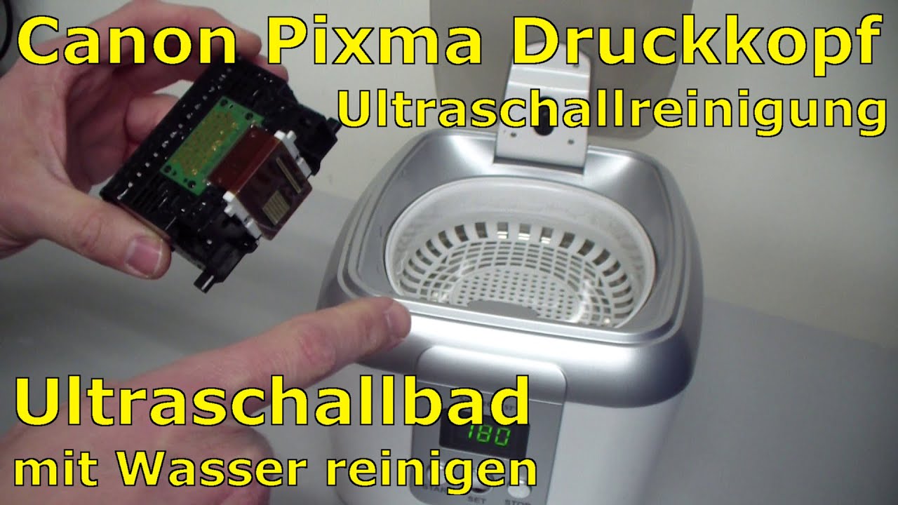 Canon Pixma Druckkopf reinigen mit Ultraschall | Ultrasonic - [English + Nederlandse subtitles]