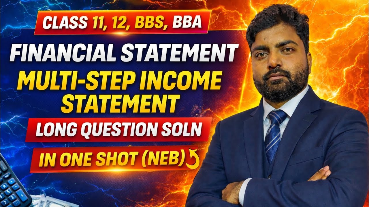 FINANCIAL STATEMENT || MULTI-STEP INCOME STATEMENT || MODEL QUESTION SOLN 
