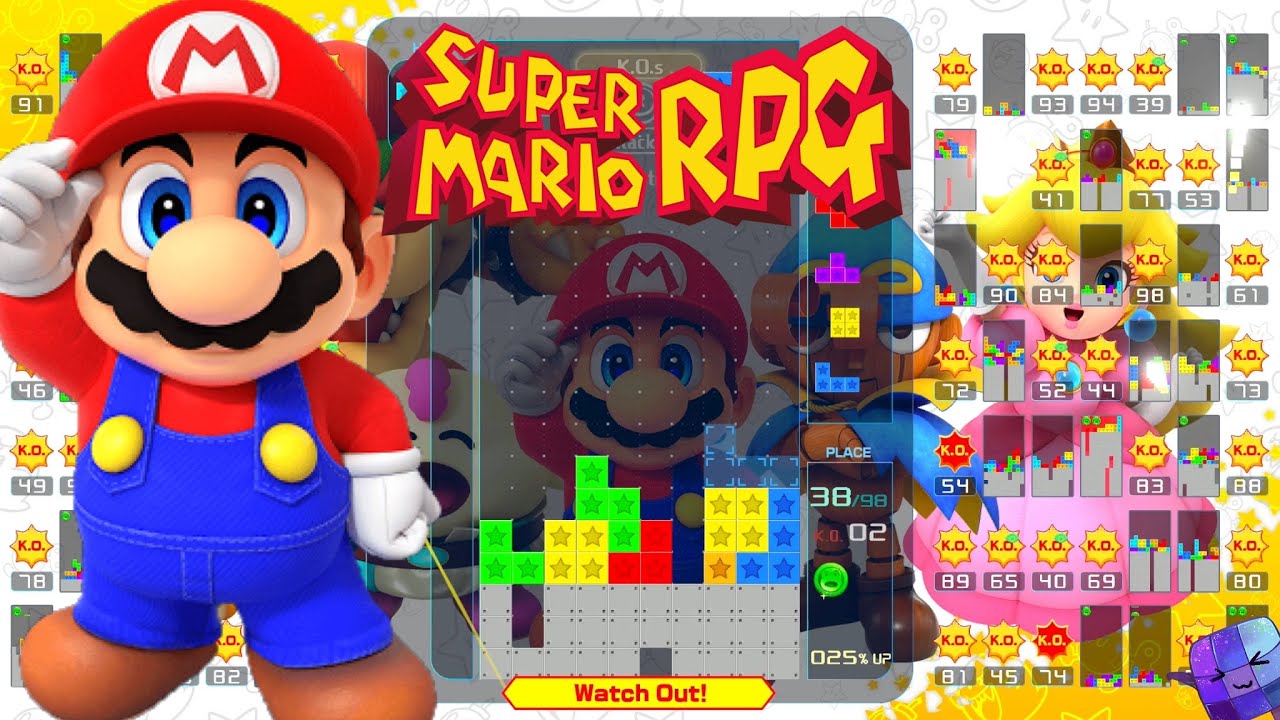 Tetris 99 Battle Royale ⚔️ Super Mario RPG Remake Design + All Themes & Win