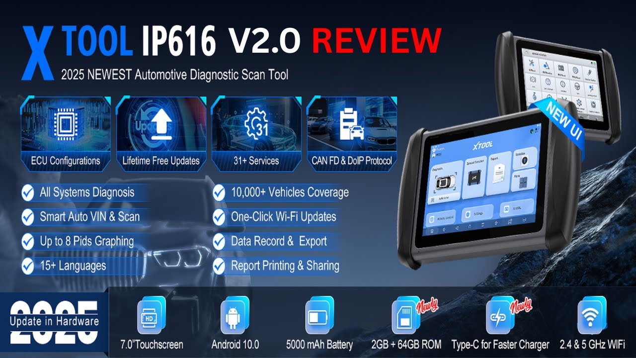 XTOOL IP616 V2.0 Review: Is This the BEST Budget OBD2 Scanner in 2025?