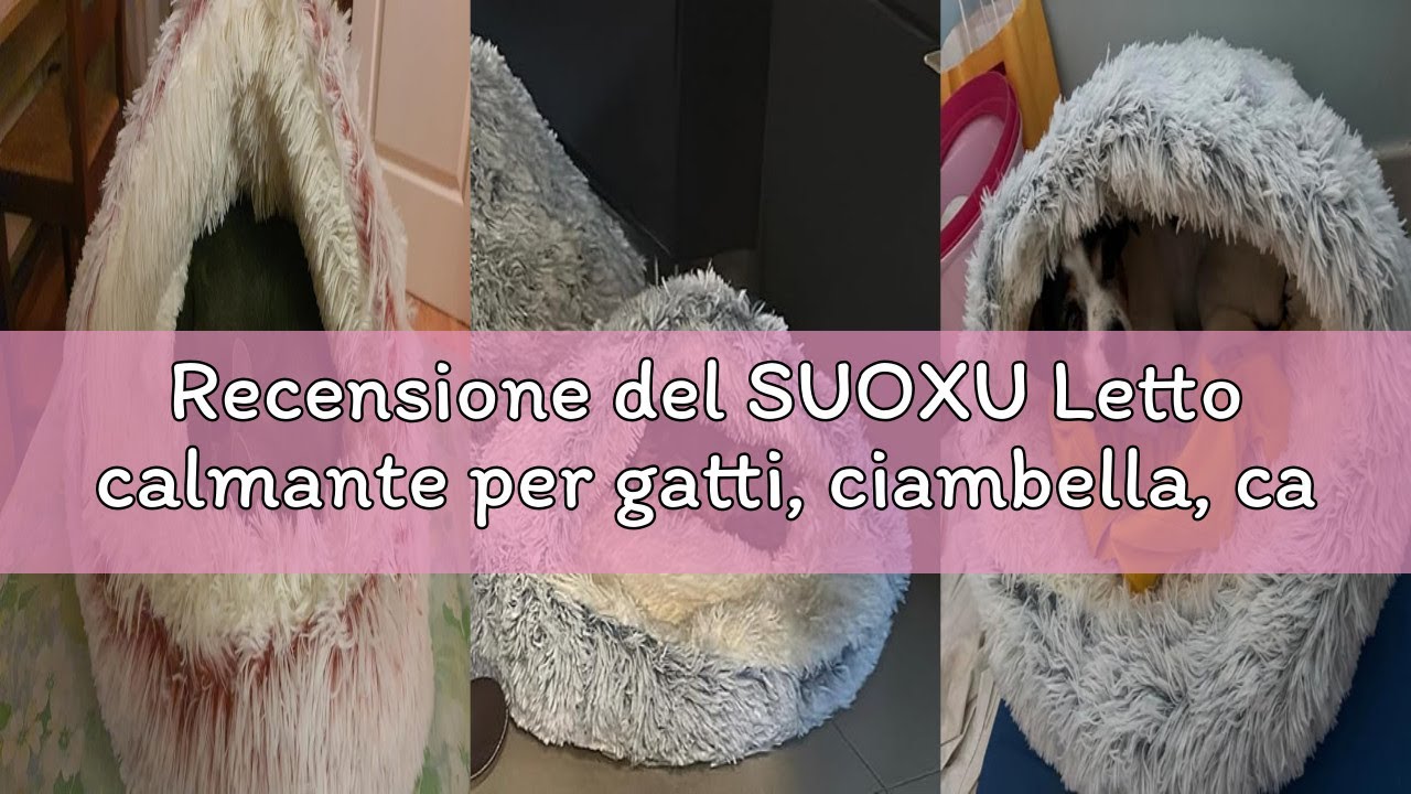 Recensione del SUOXU Letto calmante per gatti, ciambella, caldo e morbido, cuscino per cani e gatti,