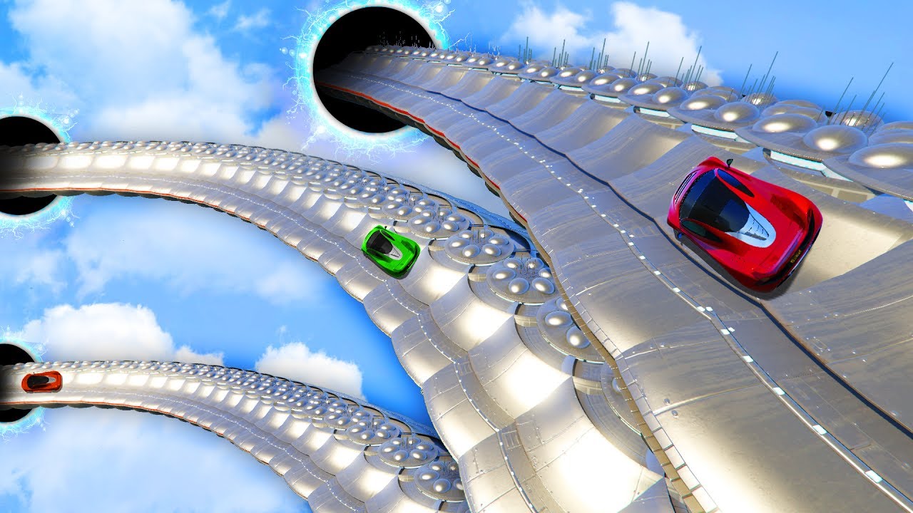 RACING UFO WALLRIDE TO SPACE! (GTA 5 Funny Moments)