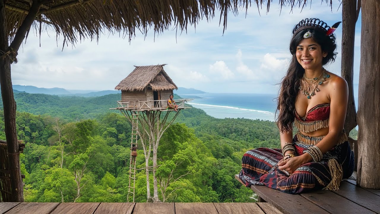 Papua Tribe Living in Jungle Treehouses: Korowai