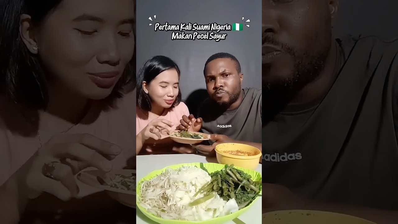 another makan murah yg dia suka lagiii 🥰 #pecelsayur  #mixedcouple #mixmarriage #blasian