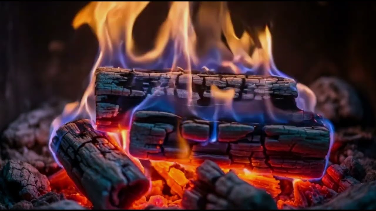 Real Fireplace Fire – Soothing Crackling Wood Sounds