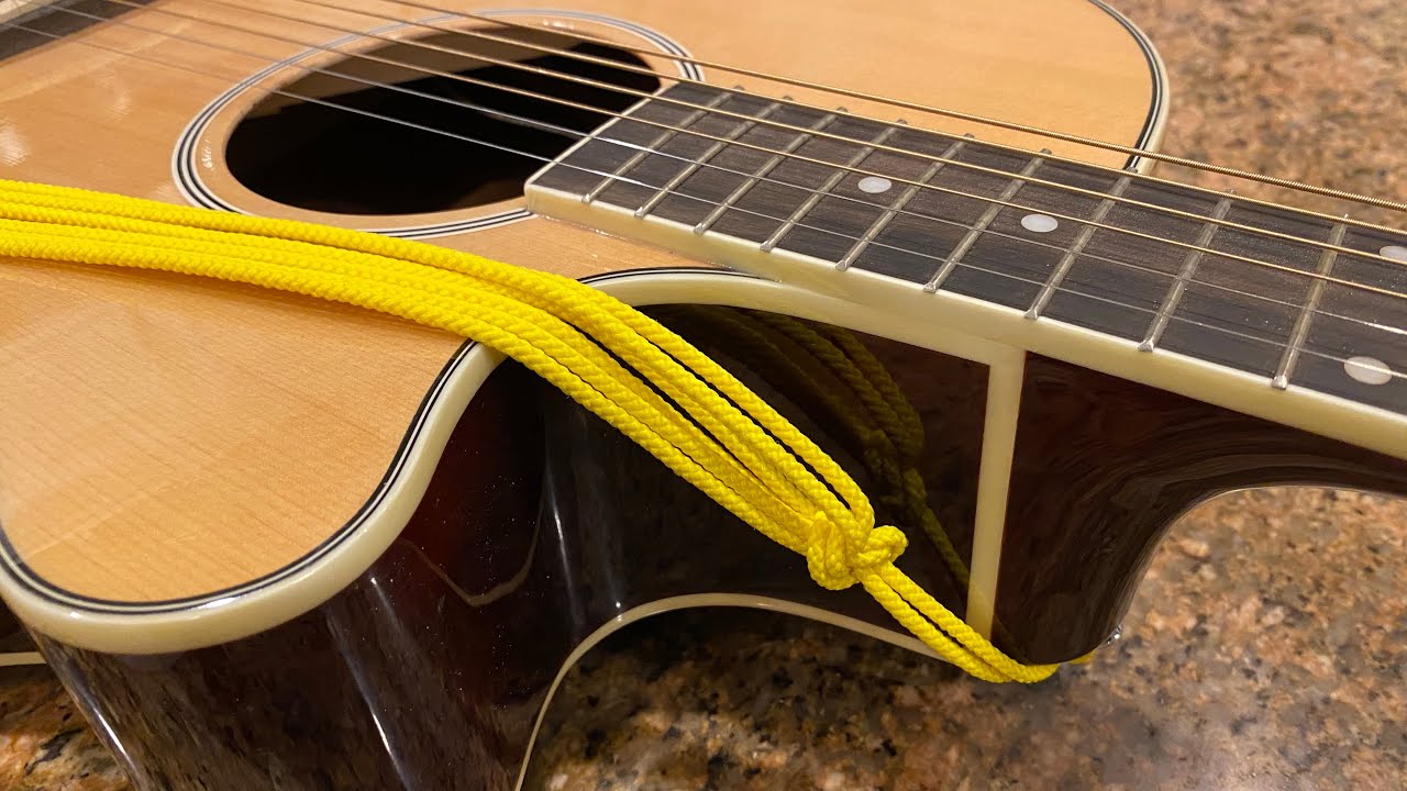 How to tie a GUITAR STRAP (subscriber request)