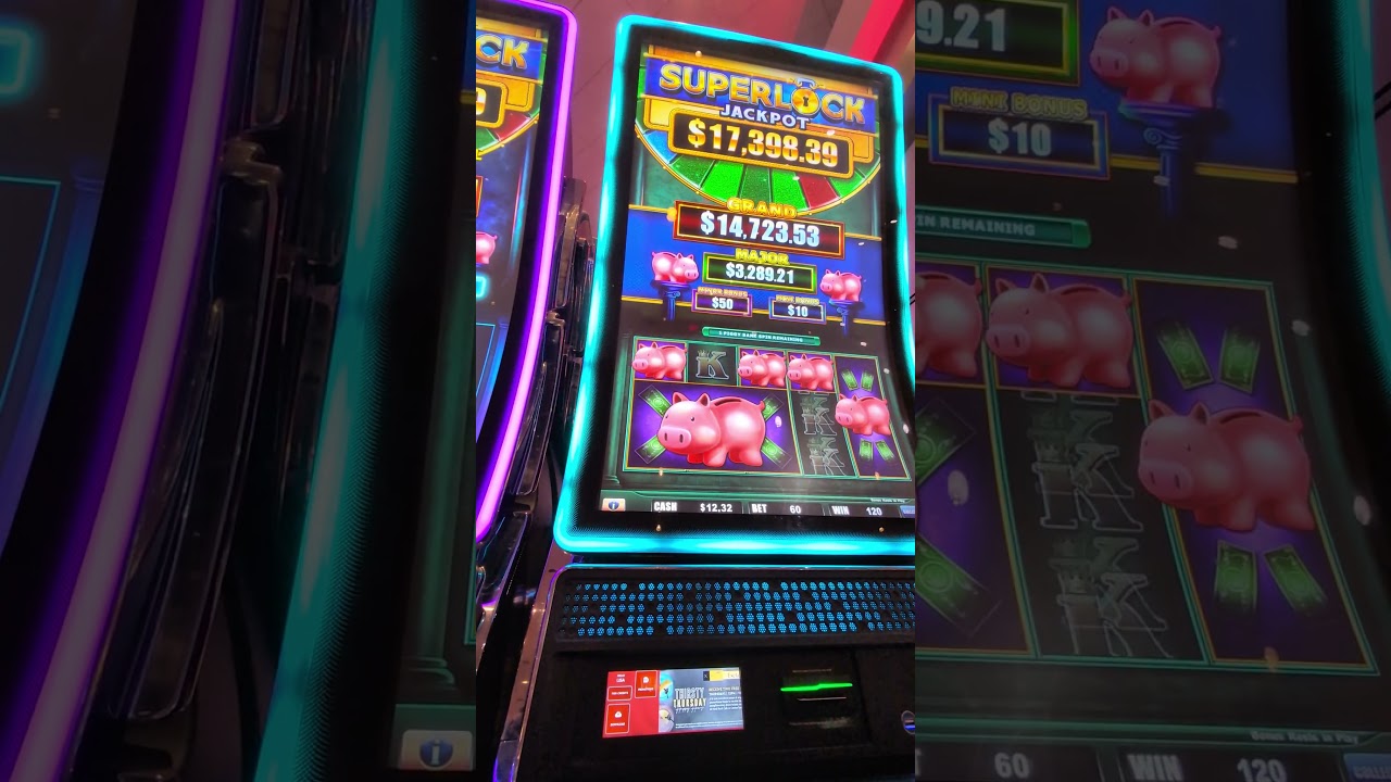 🐖 SUPERLOCK JACKPOT Piggy Bank 🎰 Feature Slot Machine Bonus Game 