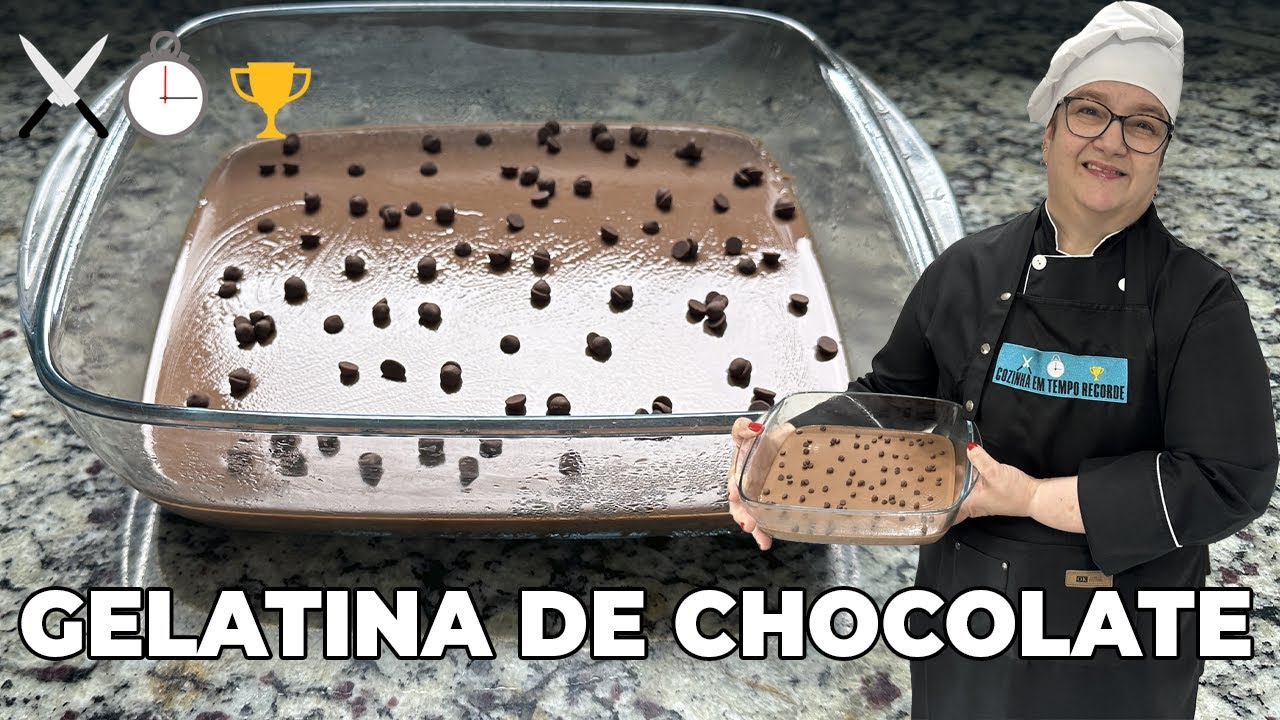 Como Fazer Gelatina de Chocolate - Cozinha em Tempo Recorde