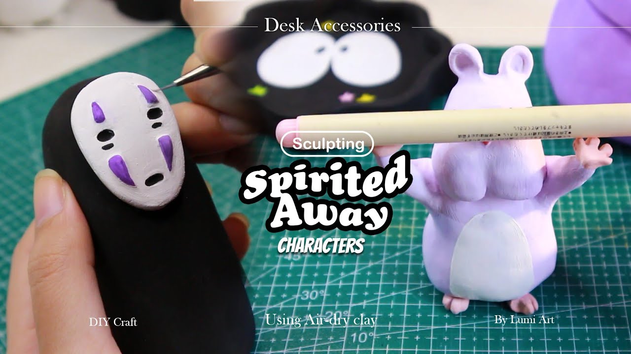 Sculpting Ghibli characters using Clay | Desk accessories & Trinket 