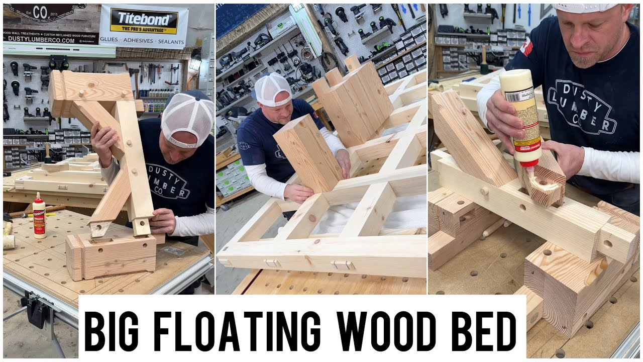 Building a timber frame bed with lots of joinery