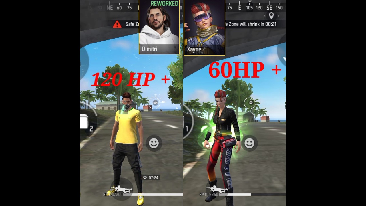 Dimitry VS Xayne Character Ability Test In Garena Free Fire