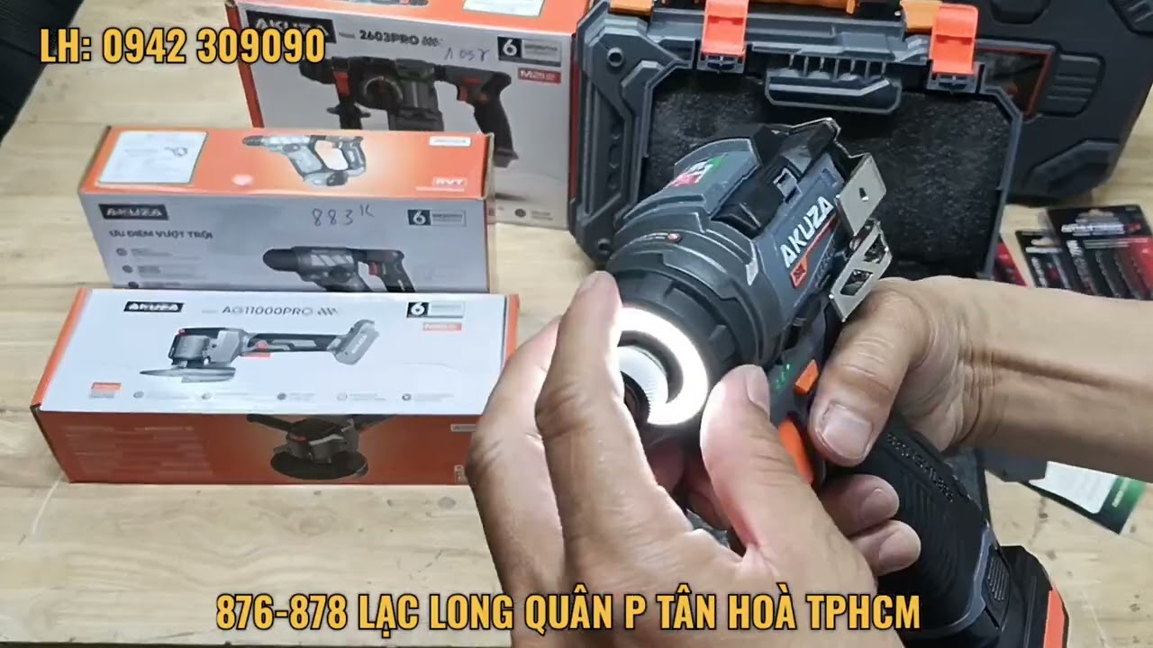 Hàng mới Akuza vừa về cửa hàng, Mài,Khoan,Bắn vít,Khoan bê tông Mini,Mài không nhông