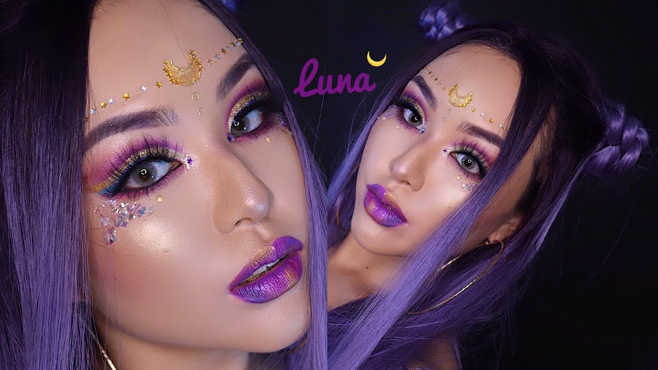 Sailor Moon💫ルナ風フェスメイク💜LUNA MAKEUP🌙festival Makeup