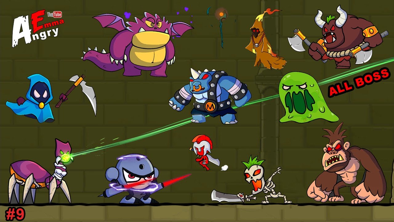 Red Stickman ALL BOSS - Gameplay #9 (Android)