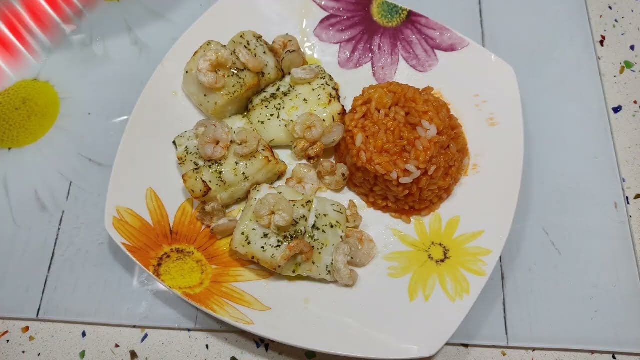 Bacalao con gambitas en freidora de aire
