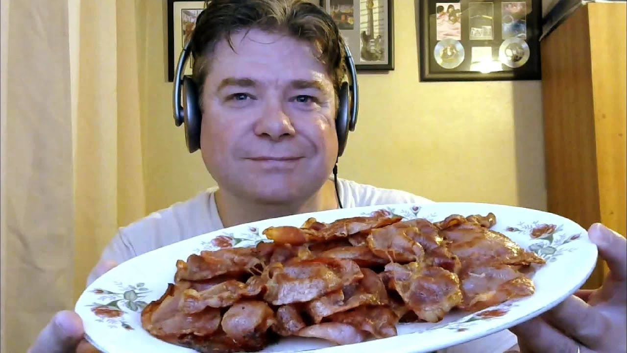 ASMR MUKBANG Eating Bacon And Drinking Ice Cold Pepsi