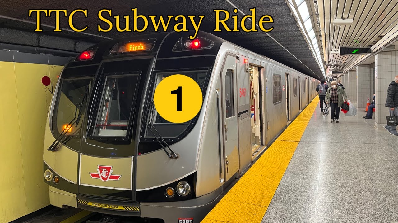 Toronto TTC Subway Train Ride on Line 1 - Union to Finch 10/21/2022
