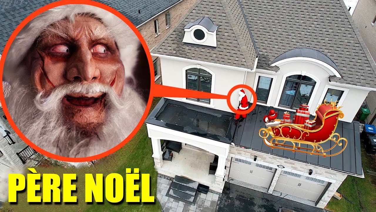 MON DRONE SURPREND LE PÈRE NOËL EN TRAIN DE DÉPOSER LES CADEAUX LE JOUR DE NOËL !! (ça tourne mal..)