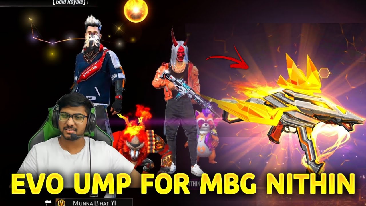 Gifting Evo Ump Booyah Day 2021 UMP To MBG Nithin - Free Fire Telugu - MBG ARMY