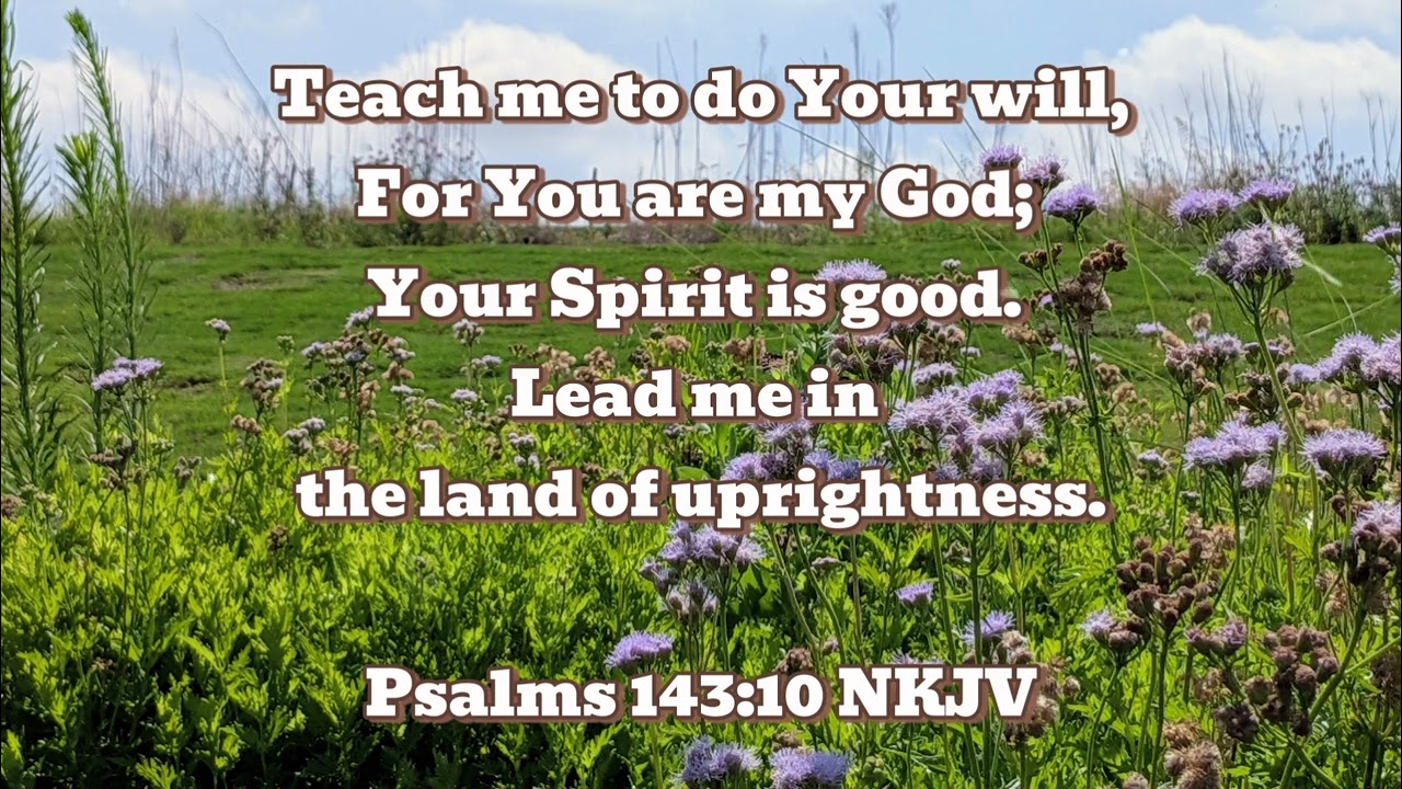 Teach Me to do Your Will : Psalm 143:10 - Daily Bible Verse 