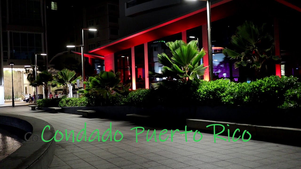 Night Time Walking Tour of Condado, Puerto Rico (Ashford Ave)