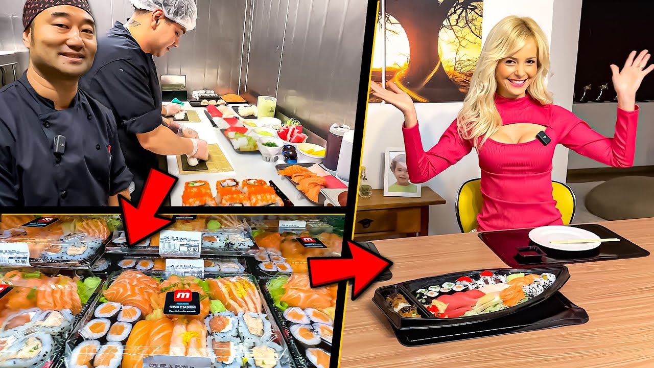 Revelado como é feito o SUSHI do Super Mercado!