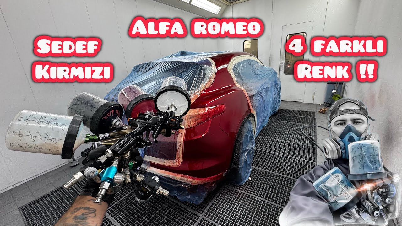 Araba Boyama Sedefli Kirmizi