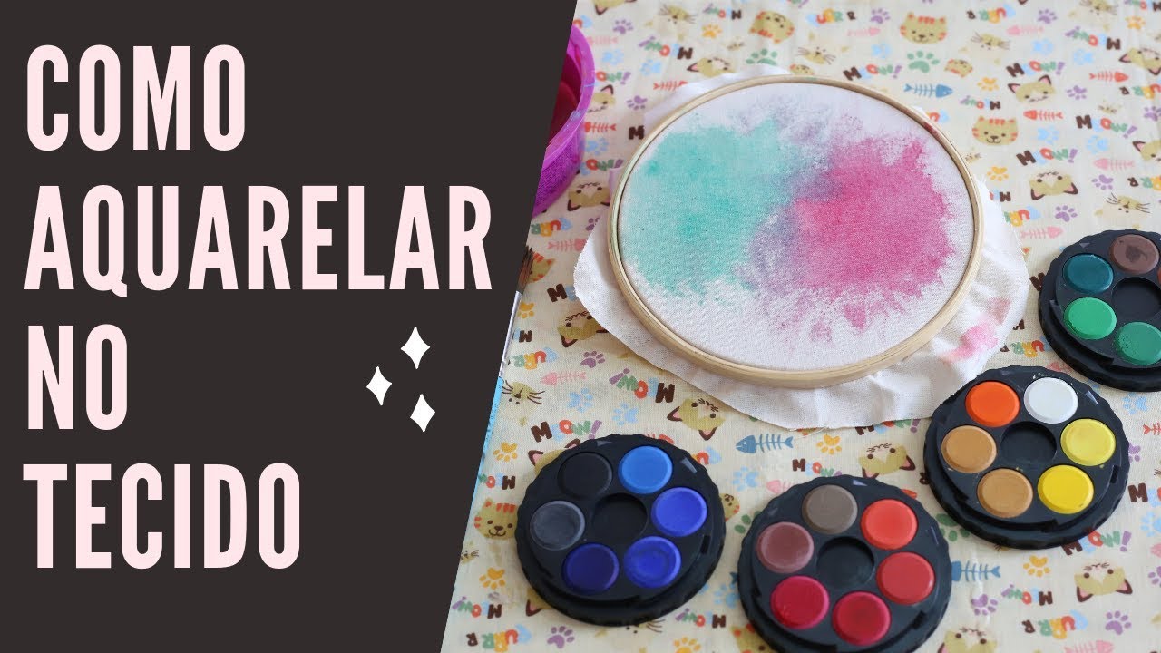 Como aquarelar no tecido - método fácil